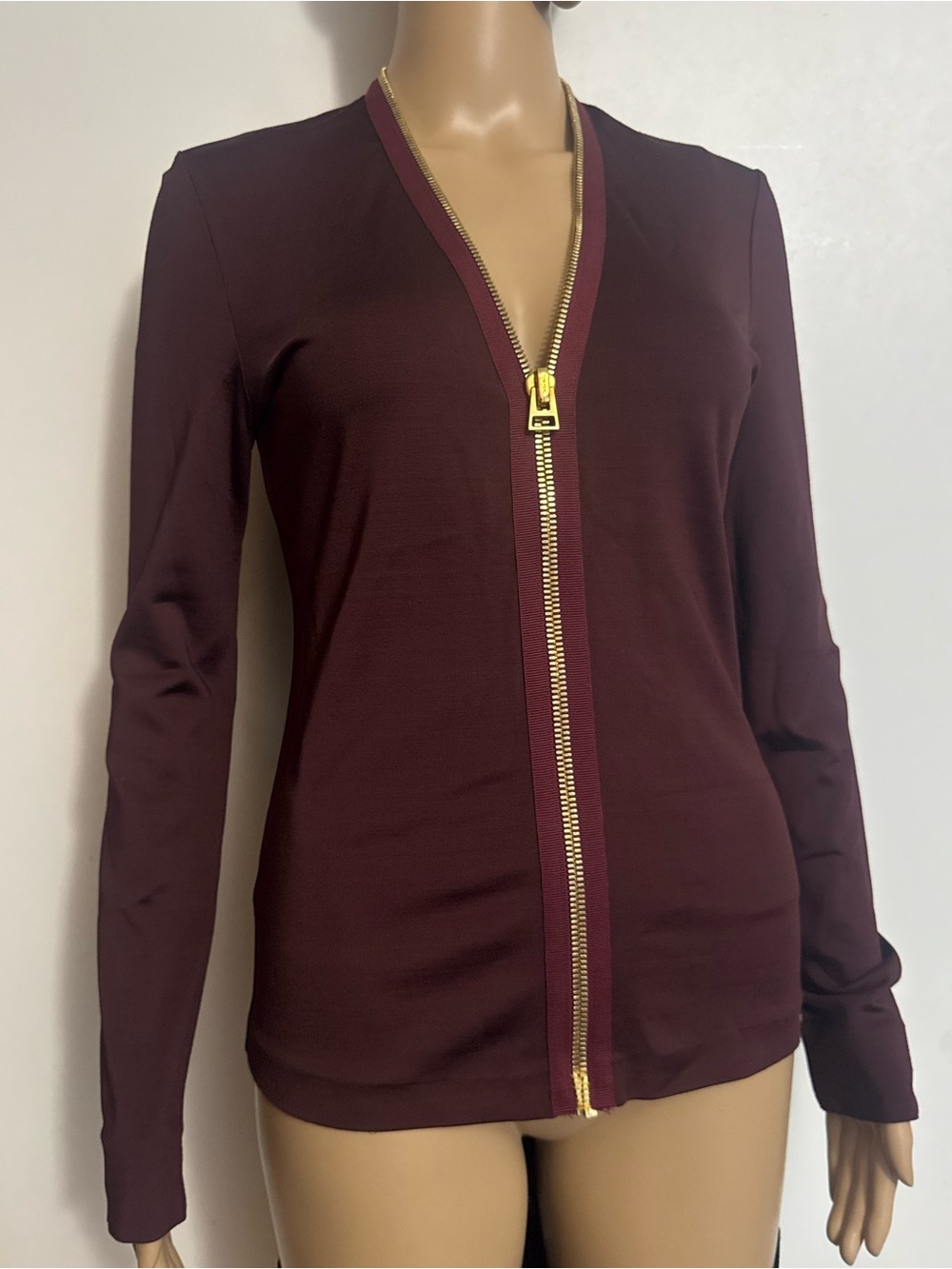 Tom Ford Premium Cherry Silk Blend Blouse - Picture 12 of 12